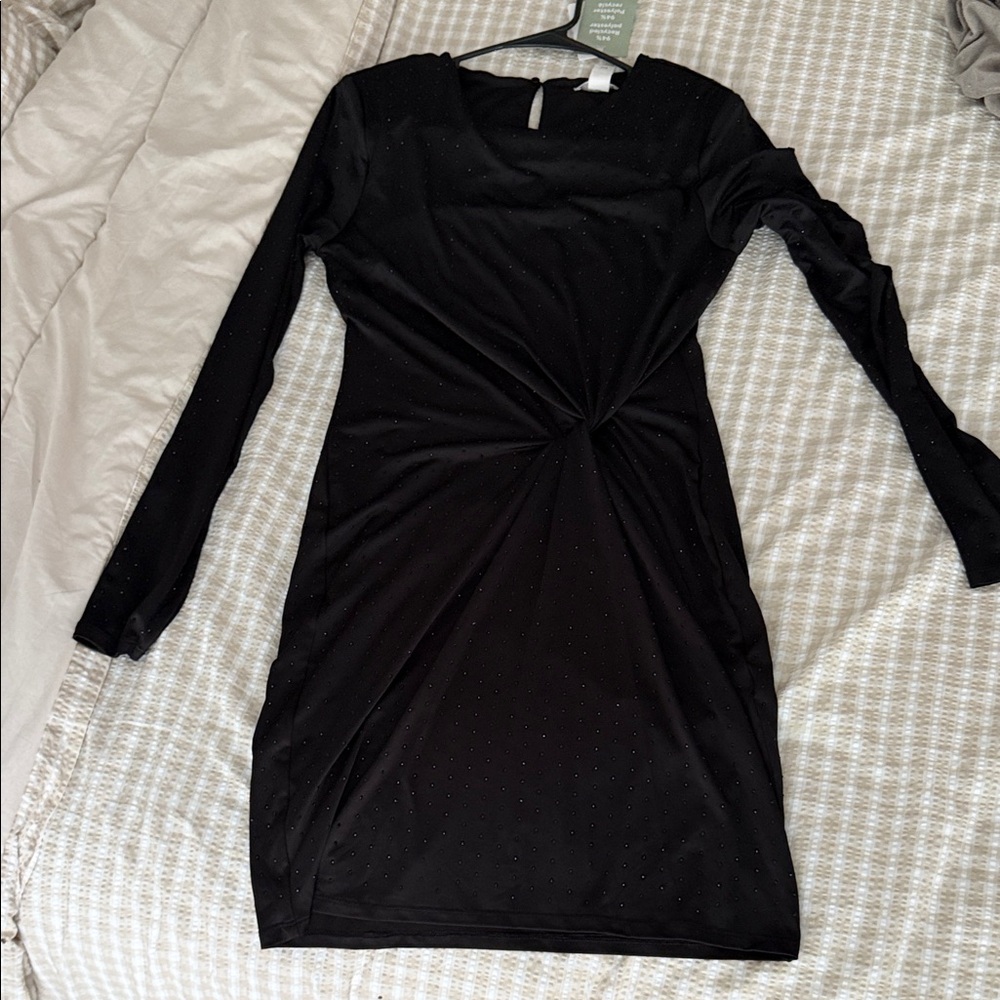 H&M Black Long Sleeve Dress